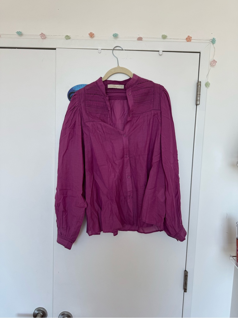 Vanessa Bruno Fuchsia Button-Down Blouse